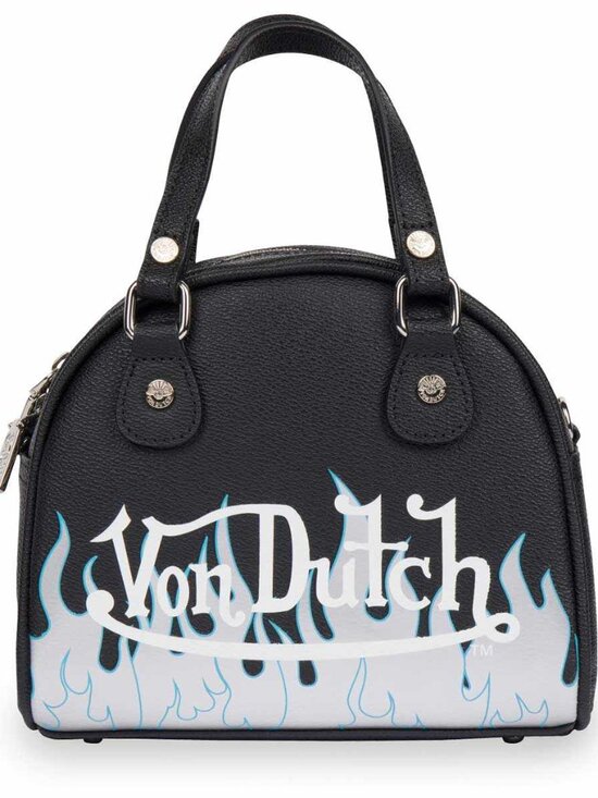 Von Dutch Handbags - Von Dutch City of Angels Silver Black Blue Small Bowling Bag